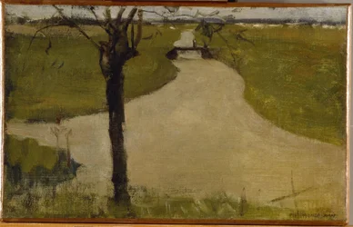 Vala de irrigação com jovem Willow Pollarded, Oil Sketch II, 1900